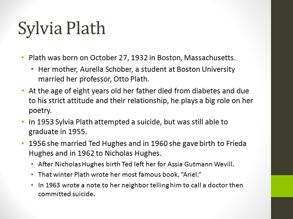 sylvia plath poems about family